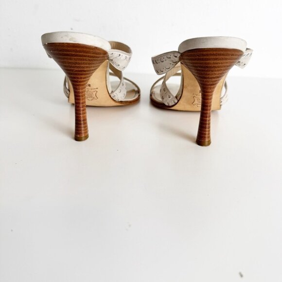 Michael Kors Collection strappy mule heel sandal suede size 8 - Picture 4 of 6